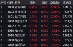 首批公募REITs上市首日悉数高开 最高涨20%